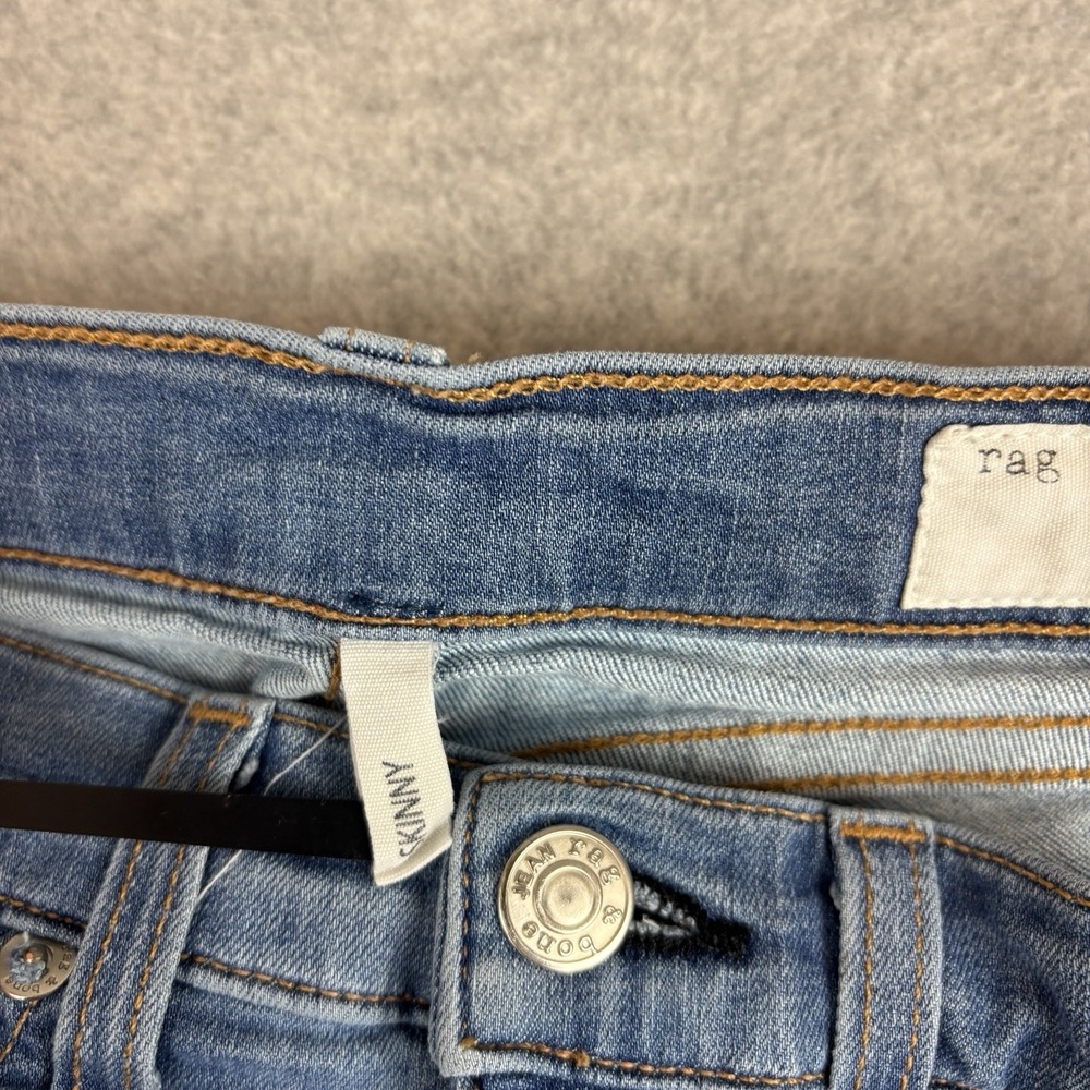 Rag & Bone Jeans Womens Quinn Light Blue Simple Wash Skinny Fit Denim Size 26 - Picture 3 of 12